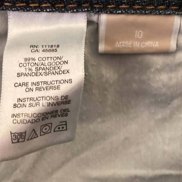 Michael Kors Women's Straight Leg Denim Jeans/Size 10/Back Pocket Logo Plate - Picture 3 of 4